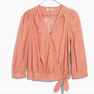 Madewell wrap top in star scatter